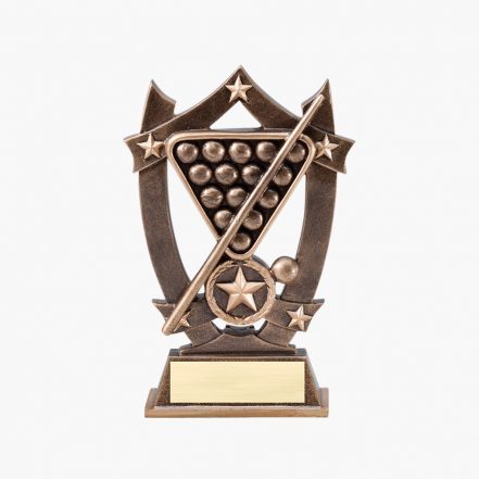 Custom Resin Star Shield Billiards Award Crystal Images Inc