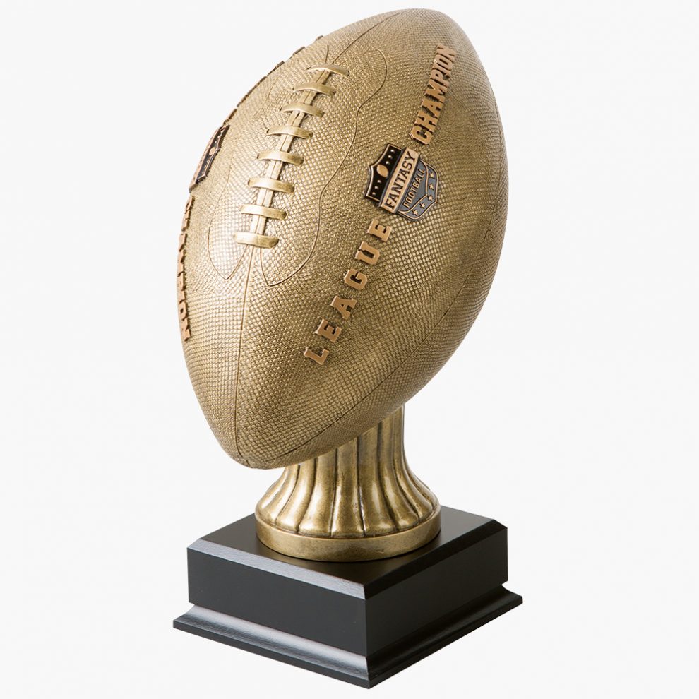 Resin Gold Football Fantasy League Trophy Crystal Images, Inc.