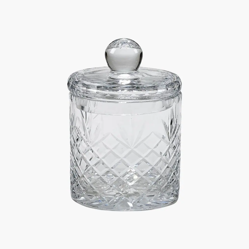 Vintage Cut Crystal Candy Jar with Matching Lid