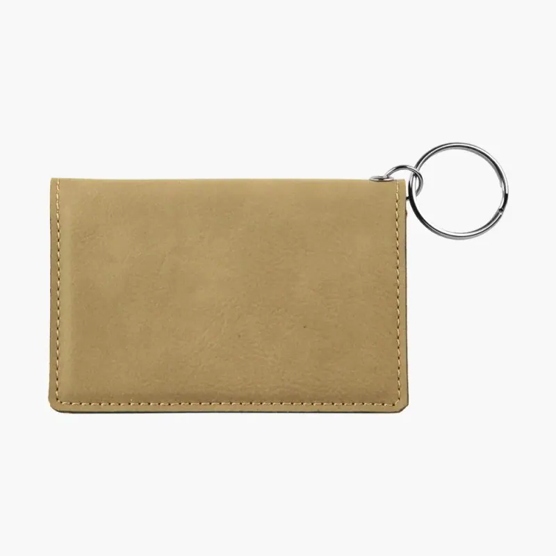 Leatherette Keychain ID Holder