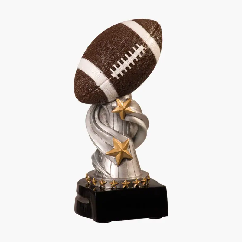 Fantasy Football Antique Silver Football Resin – Laser Custom