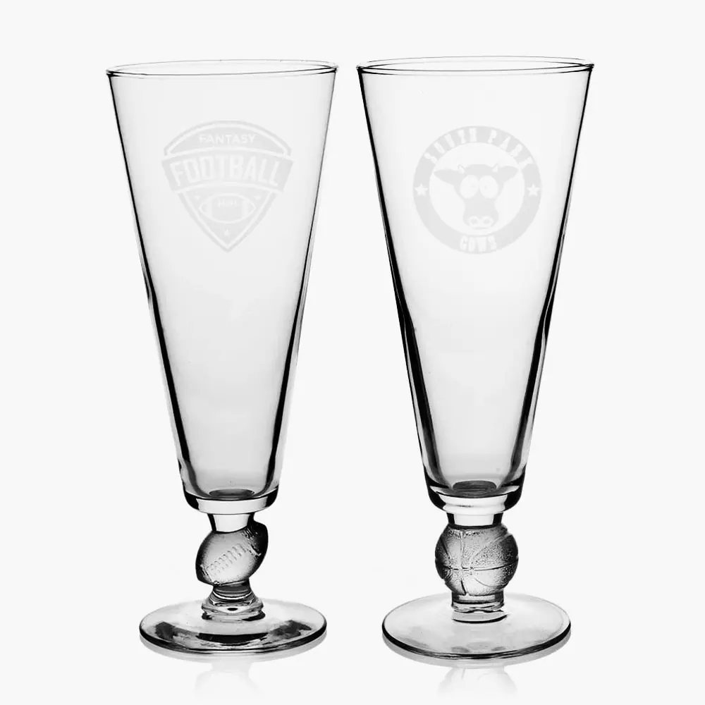 Engraved Tall Pilsner Glass Beer Glasses Beer Lover Gift - Home Wet Bar