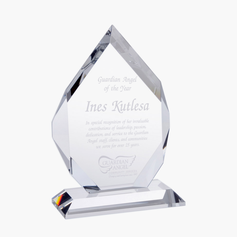 Engraved Crystal Lancelot Diamond Award