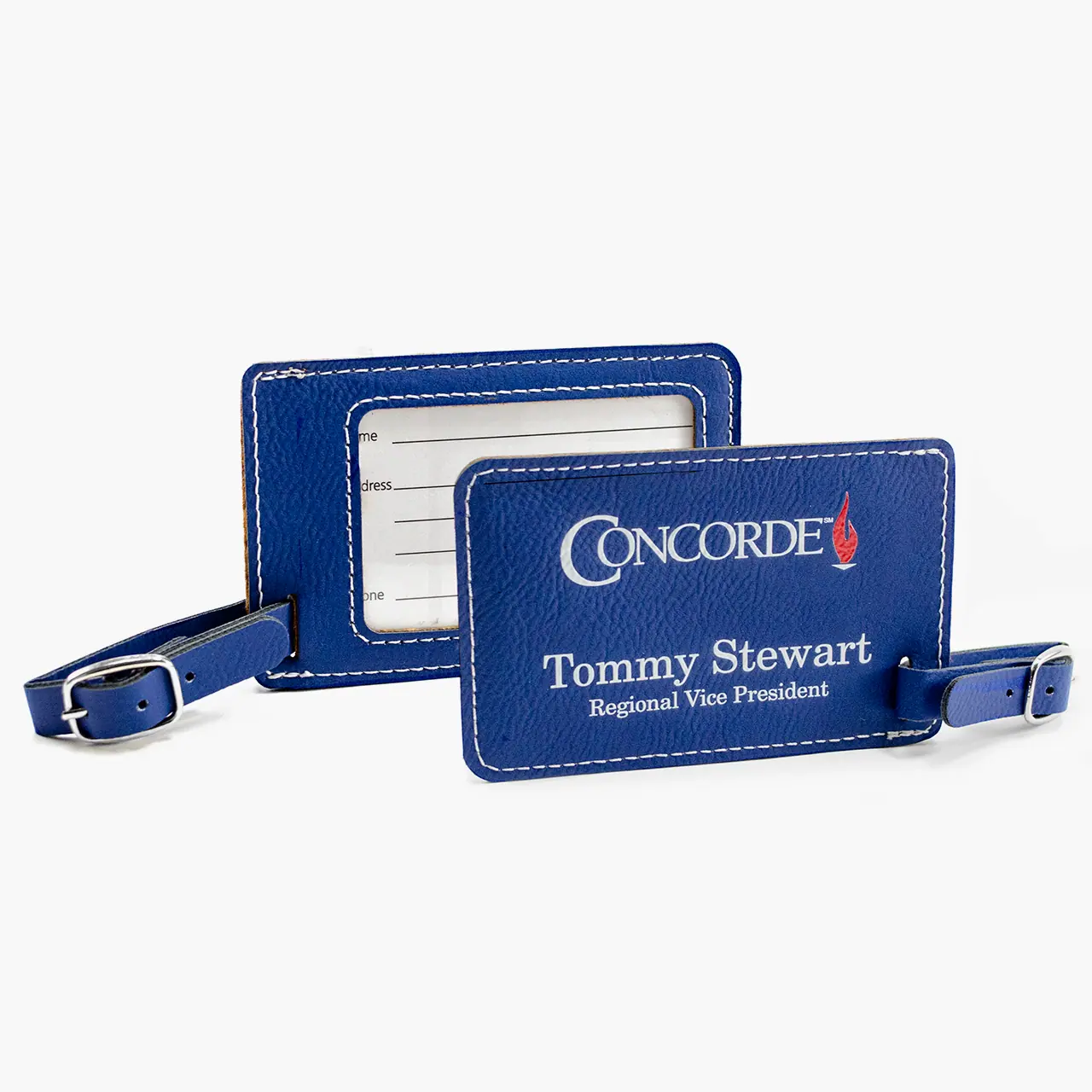 Engraved Leather Luggage Tags - Crystal Images, Inc.