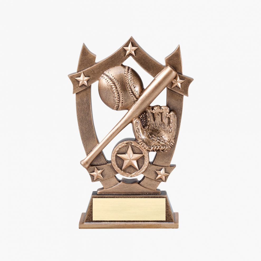 Resin Star Shield Baseball Award Crystal Images, Inc.